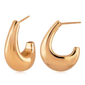 14k J Hoop Earrings