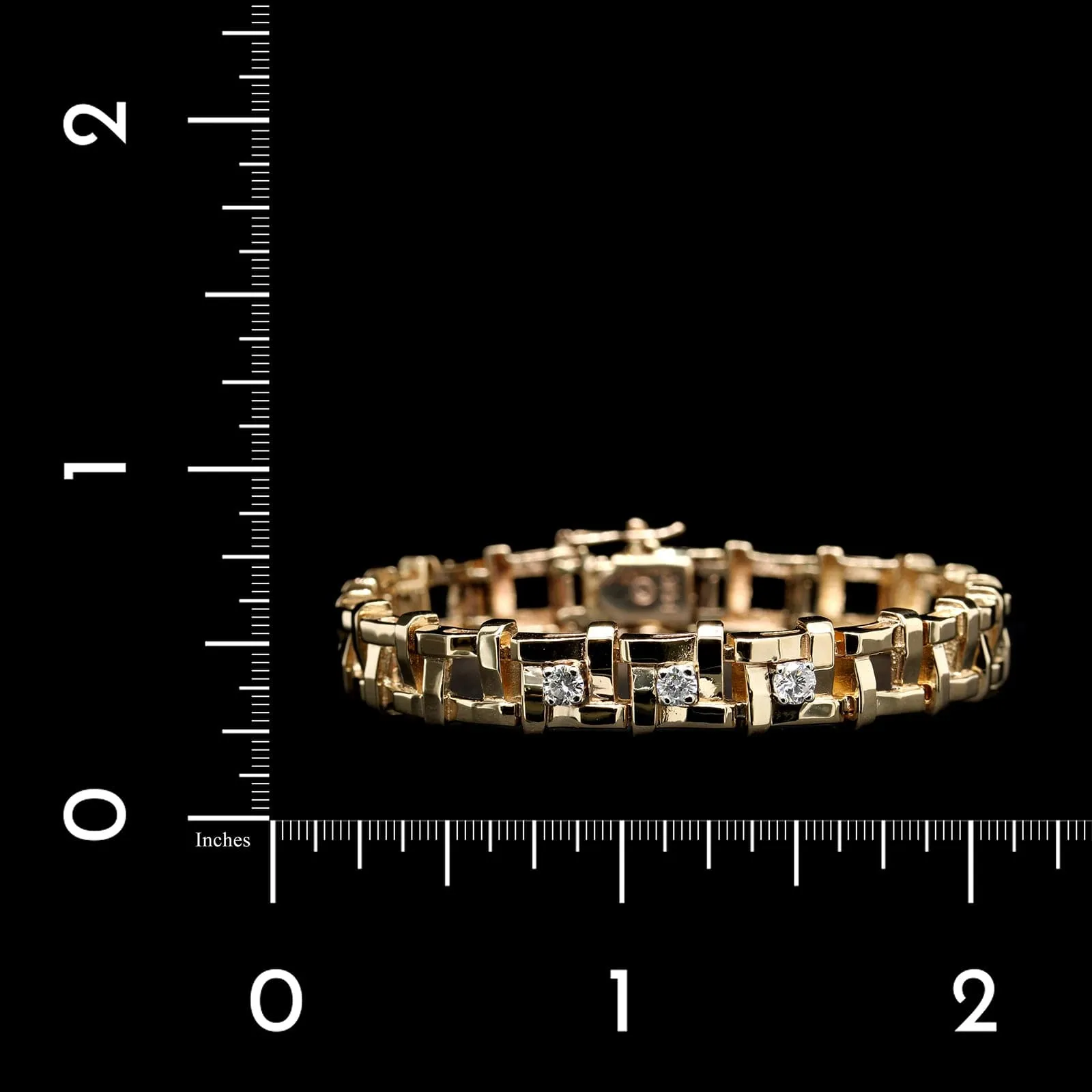 14K Yellow Gold Estate Diamond Bracelet