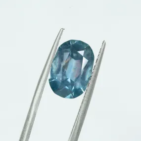 4.25CT ELONGATED CUSHION MONTANA SAPPHIRE, MEDIUM TEAL BLUE, 8.18x11.9MM