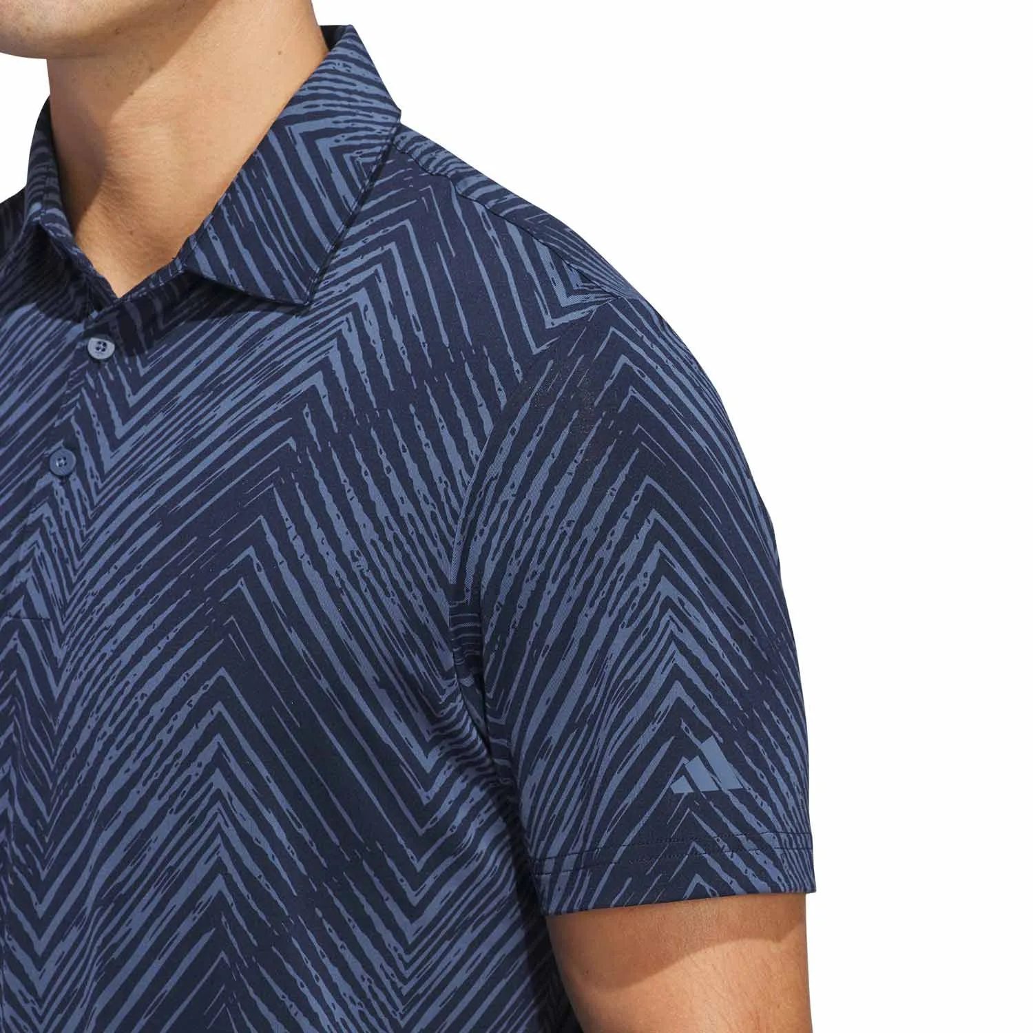 adidas Golf Ultimate365 All Over Print Polo - Collegiate Navy/Preloved Ink