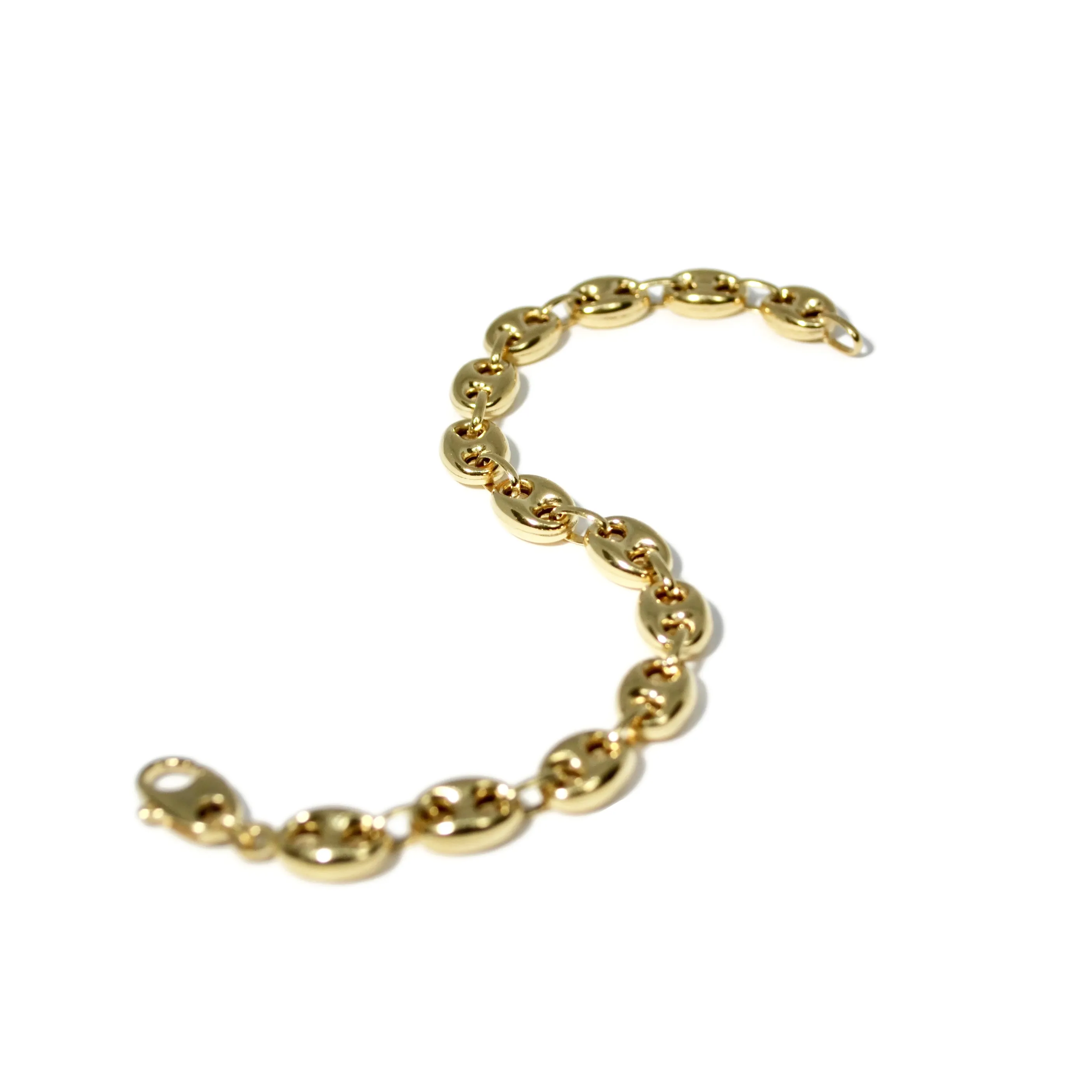 AFJ Gold Collection - Anchor Link Bracelet, Yellow Gold