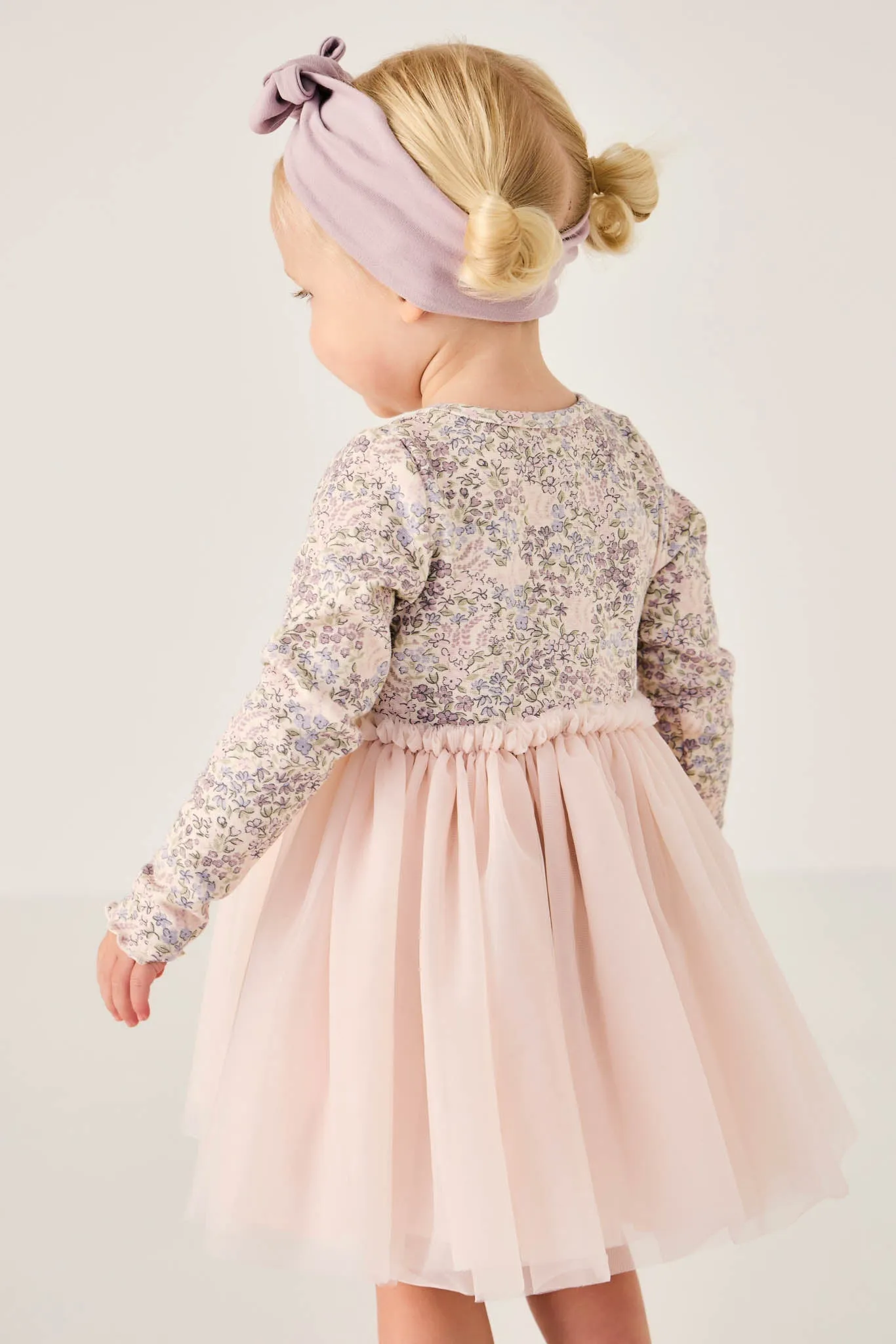 Anna Tulle Dress - April Floral Mauve