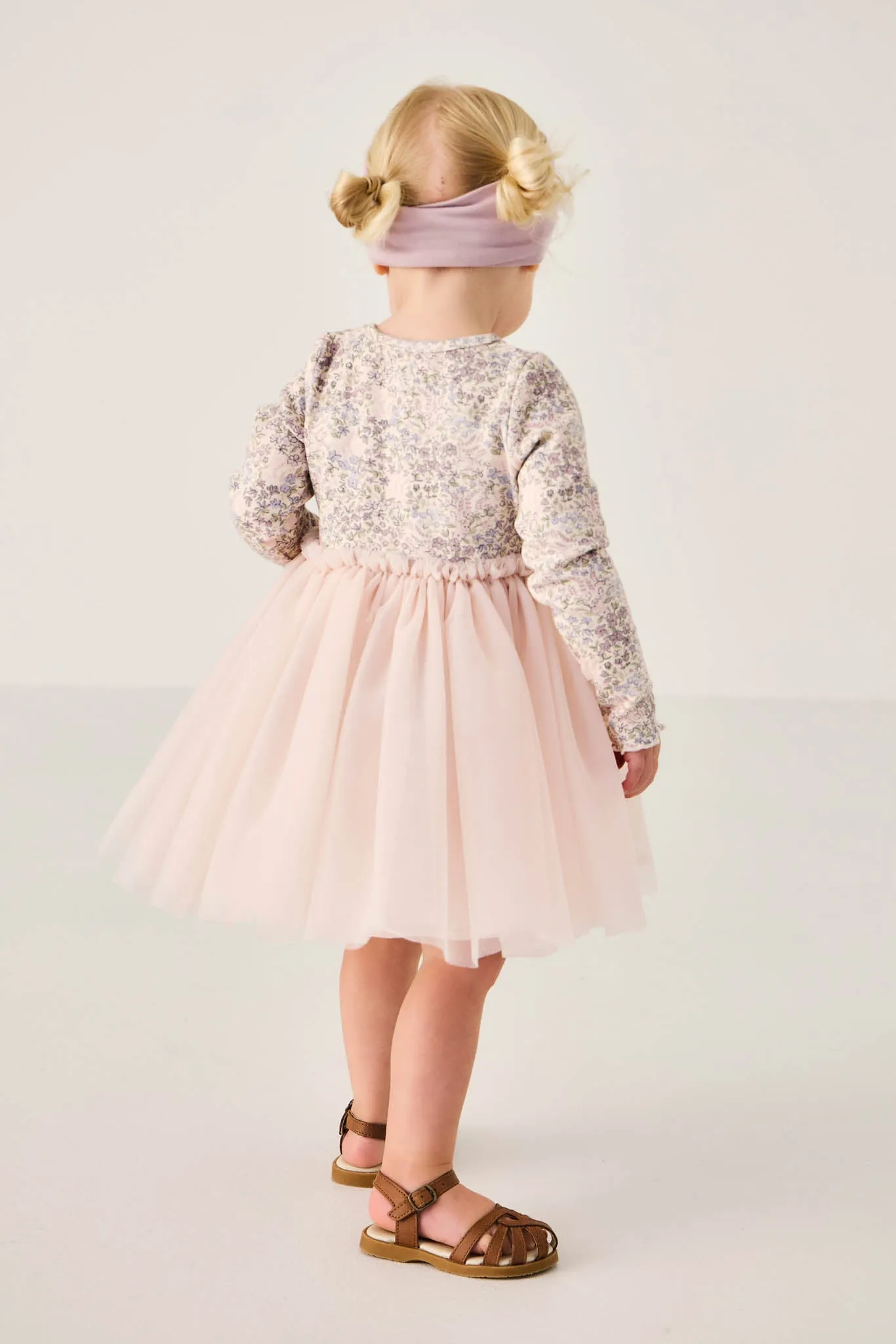 Anna Tulle Dress - April Floral Mauve