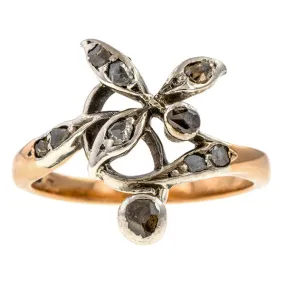 Art Nouveau Rose Cut Diamond Ring