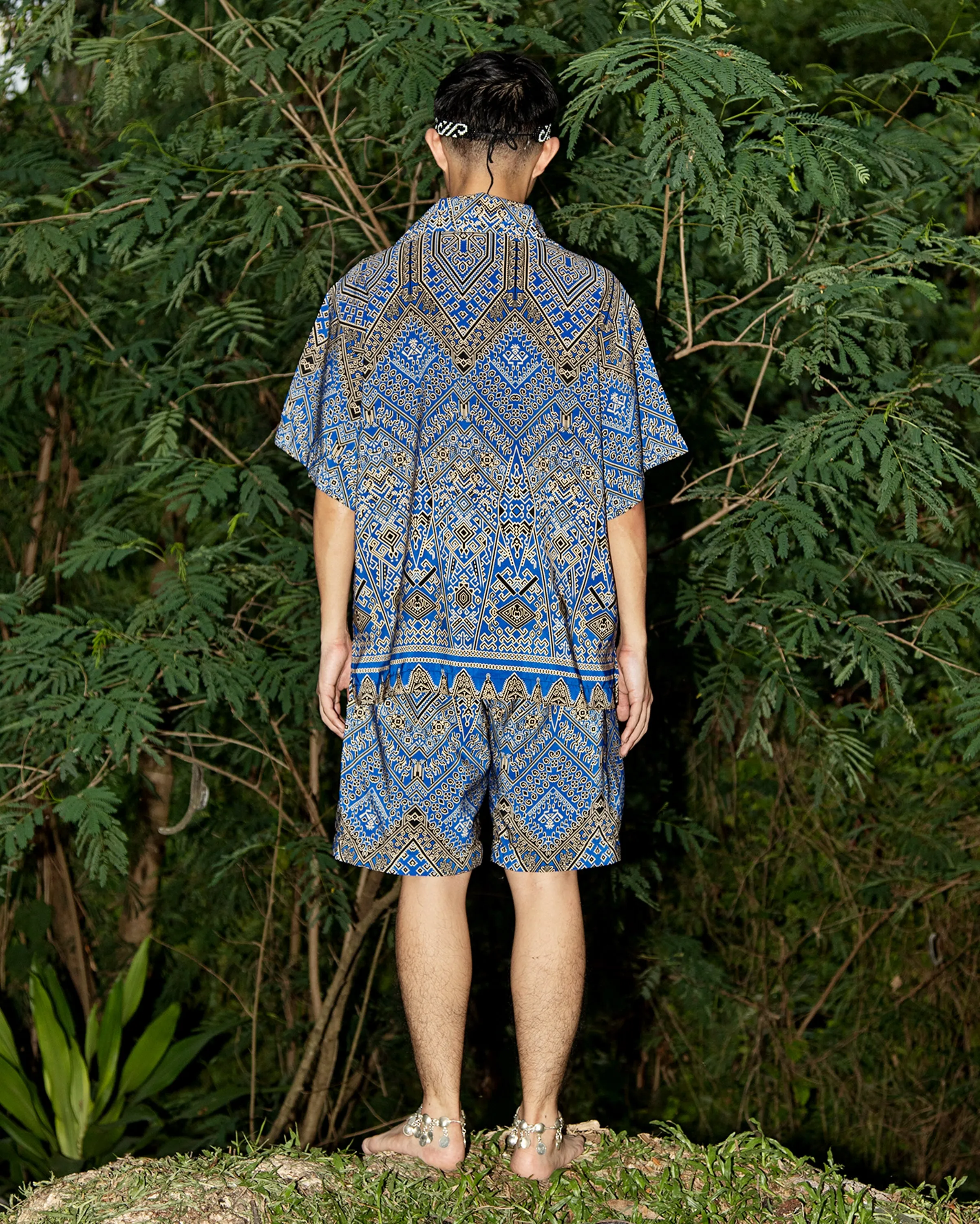 Baju Pantai Borneo (Blue)