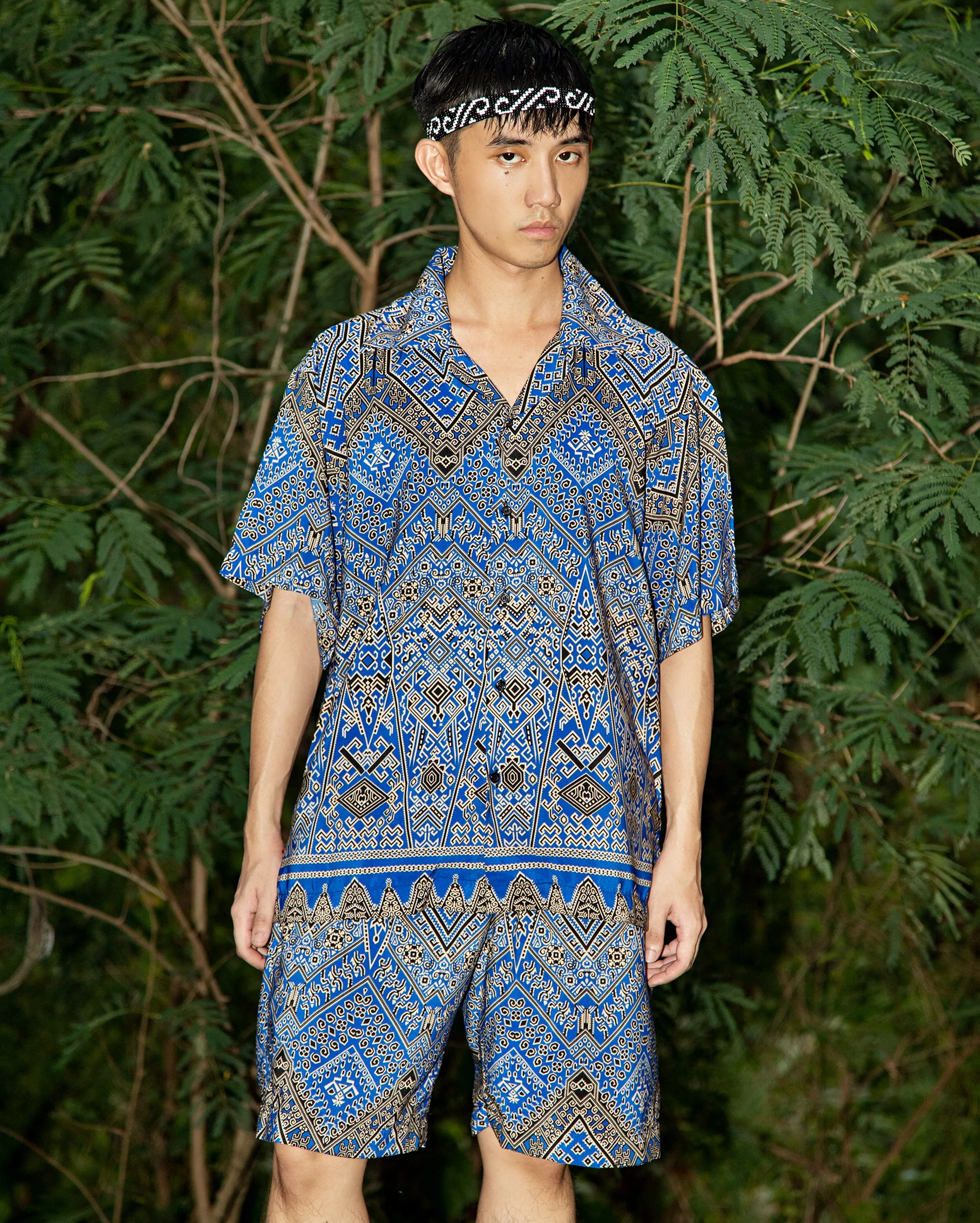 Baju Pantai Borneo (Blue)