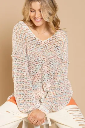 Balloon Sleeve Thin Sweater