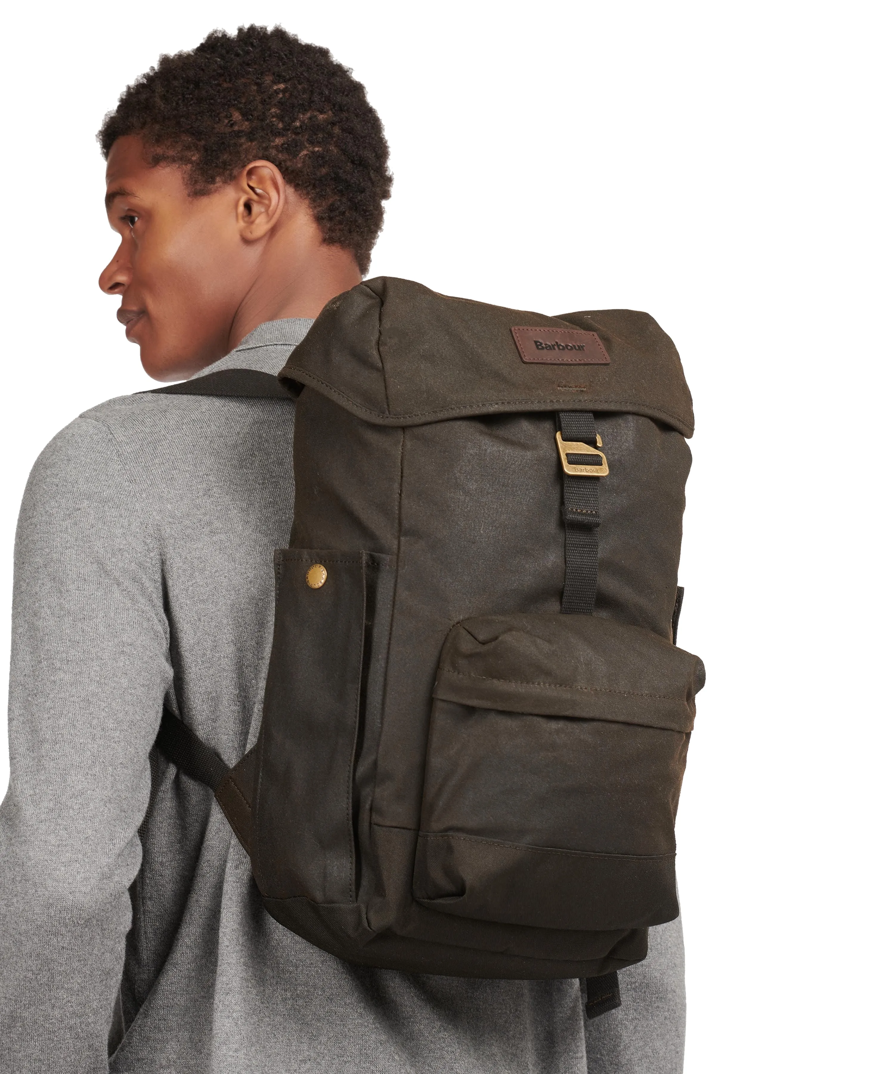 Barbour 'Essential' Wax Backpack/ Rucksack