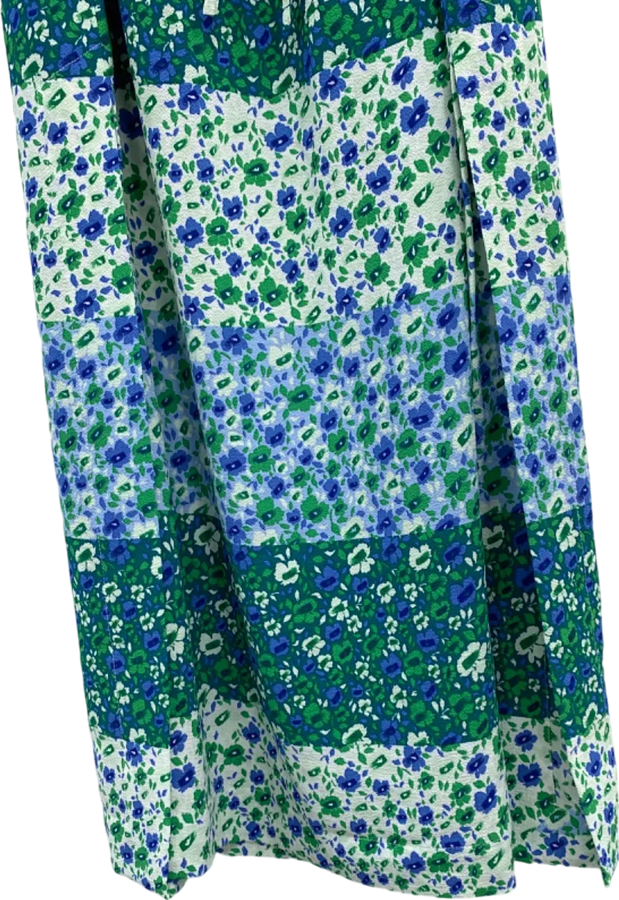 Baum Und Pferdgarten Green Blue Floral Midi Dress UK 12