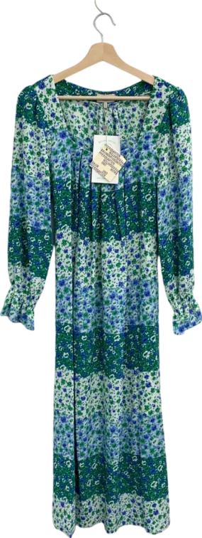 Baum Und Pferdgarten Green Blue Floral Midi Dress UK 12