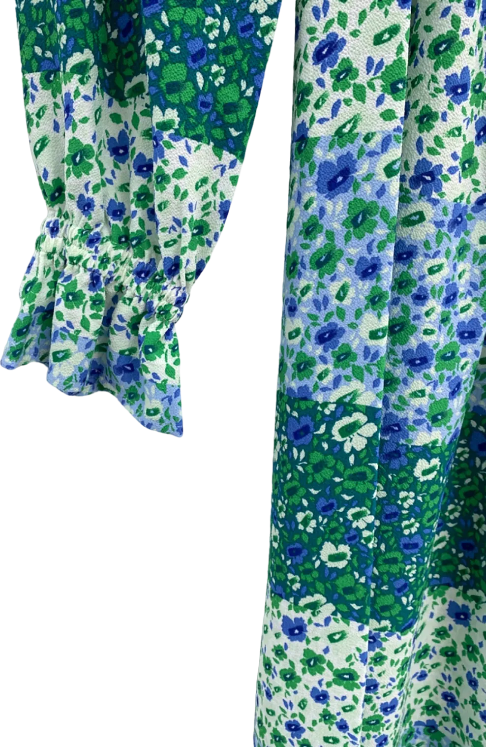 Baum Und Pferdgarten Green Blue Floral Midi Dress UK 12