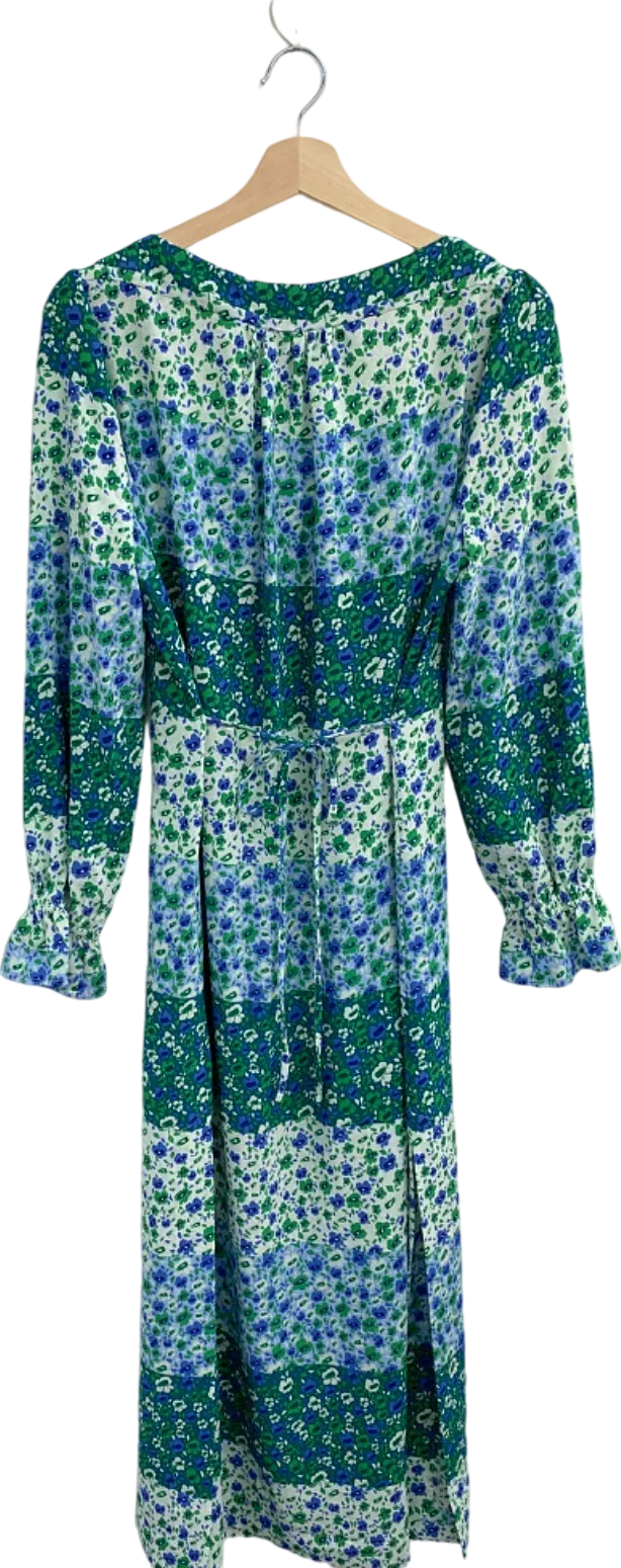 Baum Und Pferdgarten Green Blue Floral Midi Dress UK 12