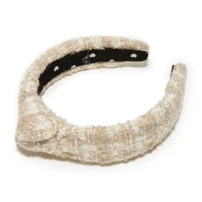 BISQUE TWEED SILM KNOTTED HEADBAND