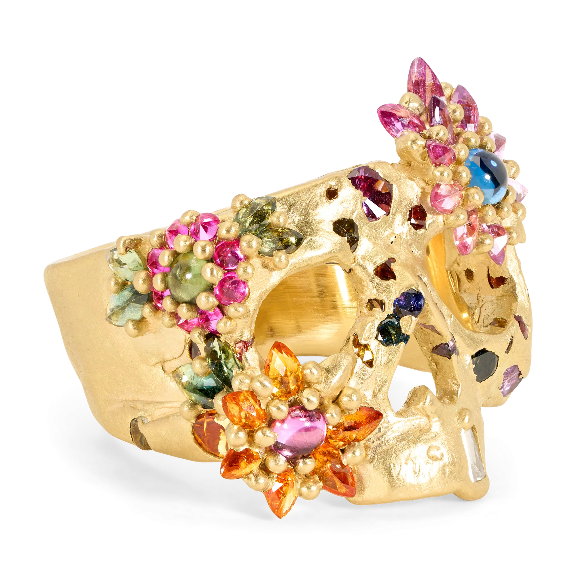 Blossom Crush Daisy Skull ClusterF@&$ Ring - Size 9 - 11679