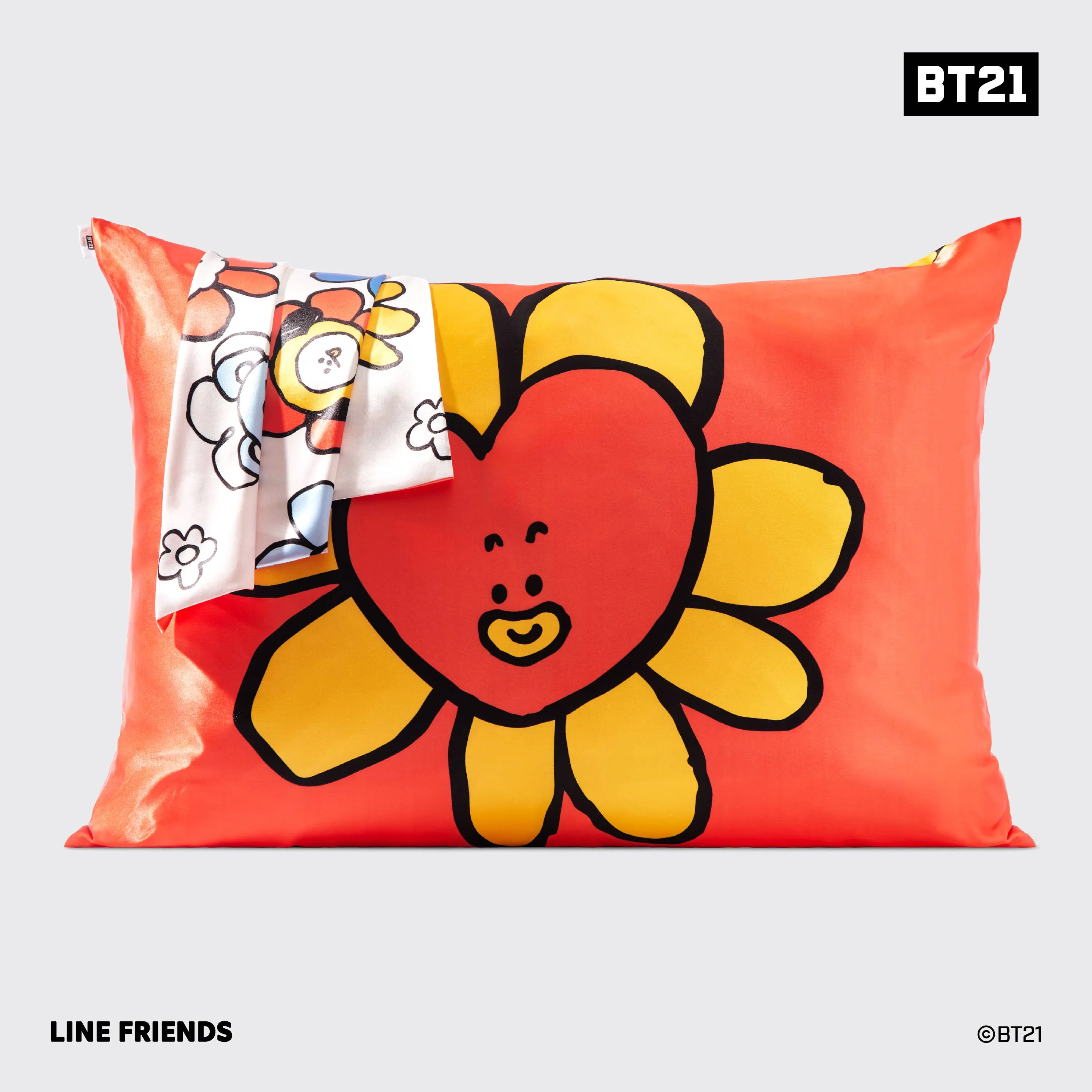 BT21 x Kitsch Satin Pillowcase Standard - Tata