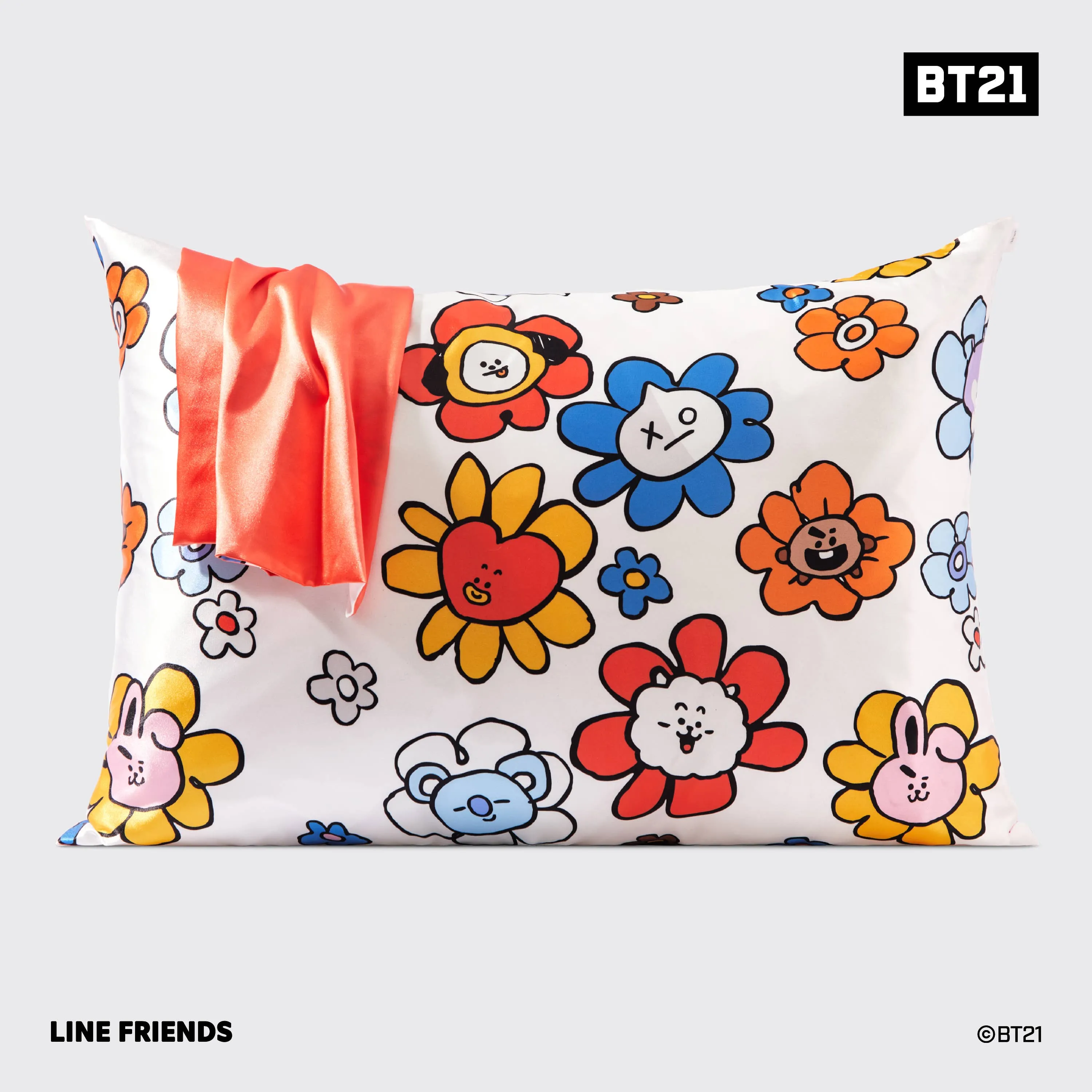 BT21 x Kitsch Satin Pillowcase Standard - Tata