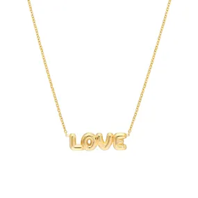 Bubble Letter love Necklace