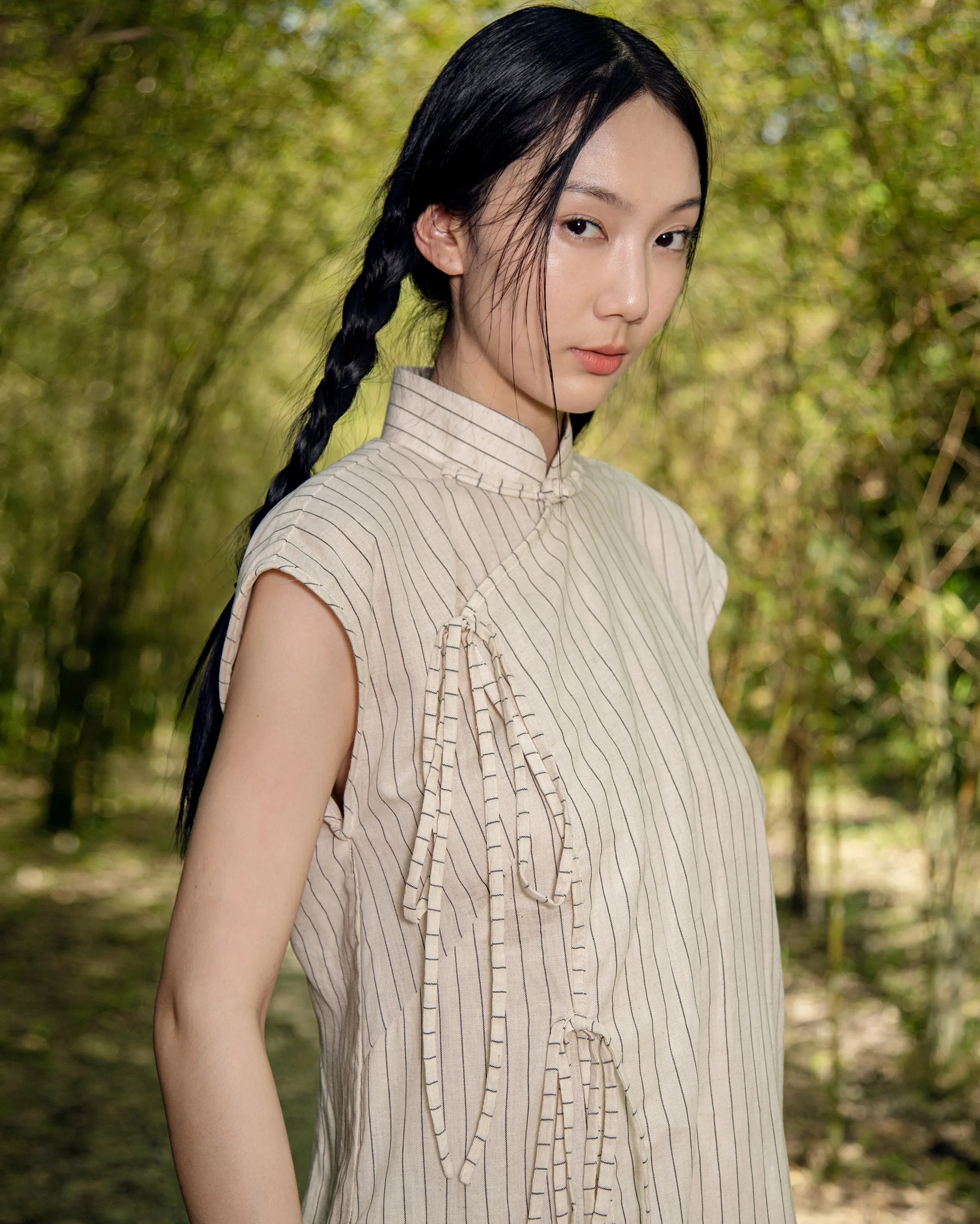 Cheongsam Silang (Cream Linen)