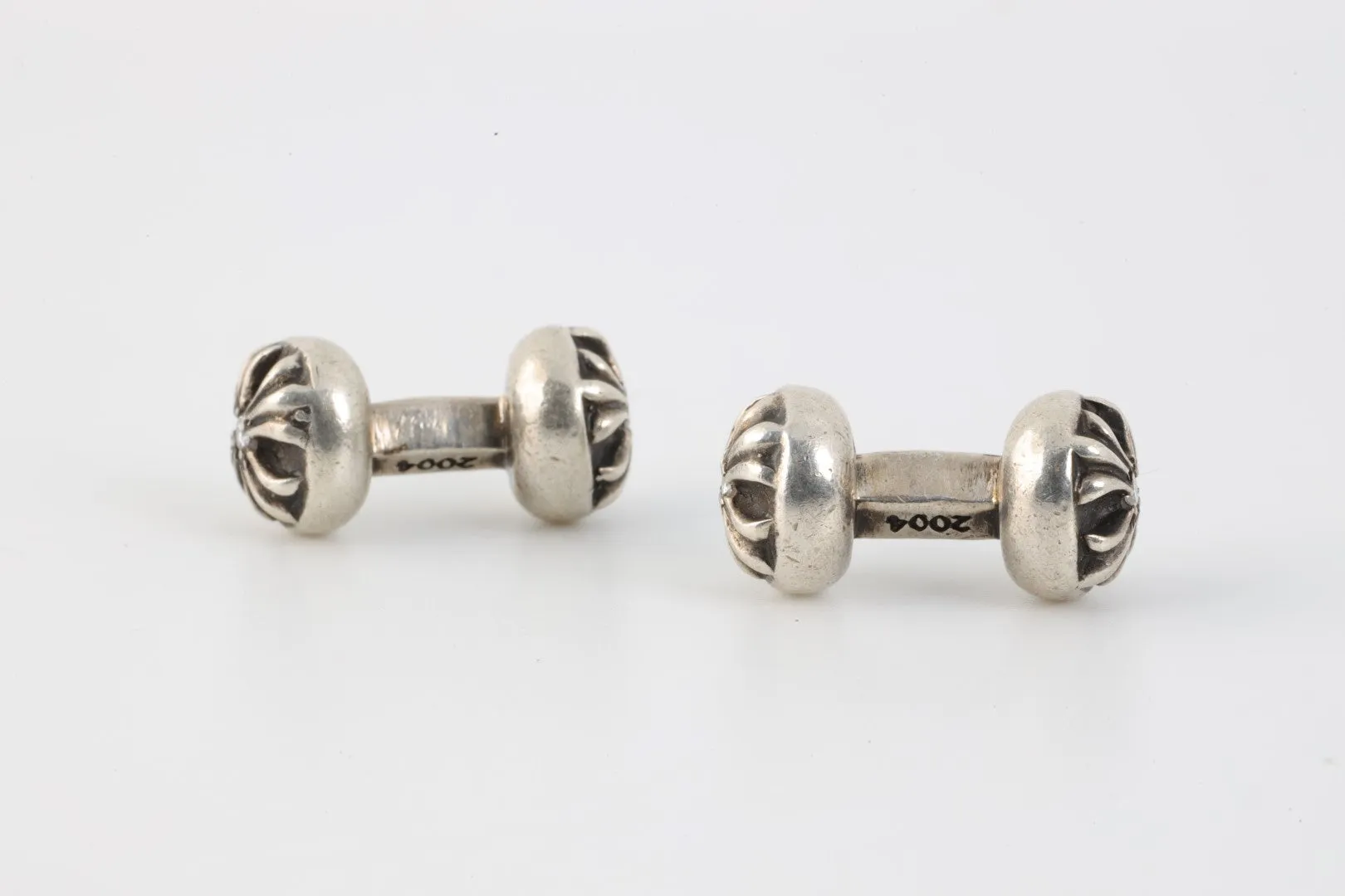 Chrome Hearts 925 Silver Diamond Cuff Links (16.24g.)