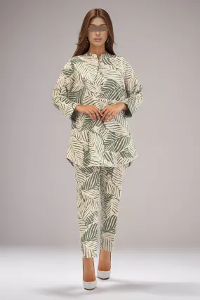 Cotton Jacquard Stitched 2 Piece (Shirt/Trouser)