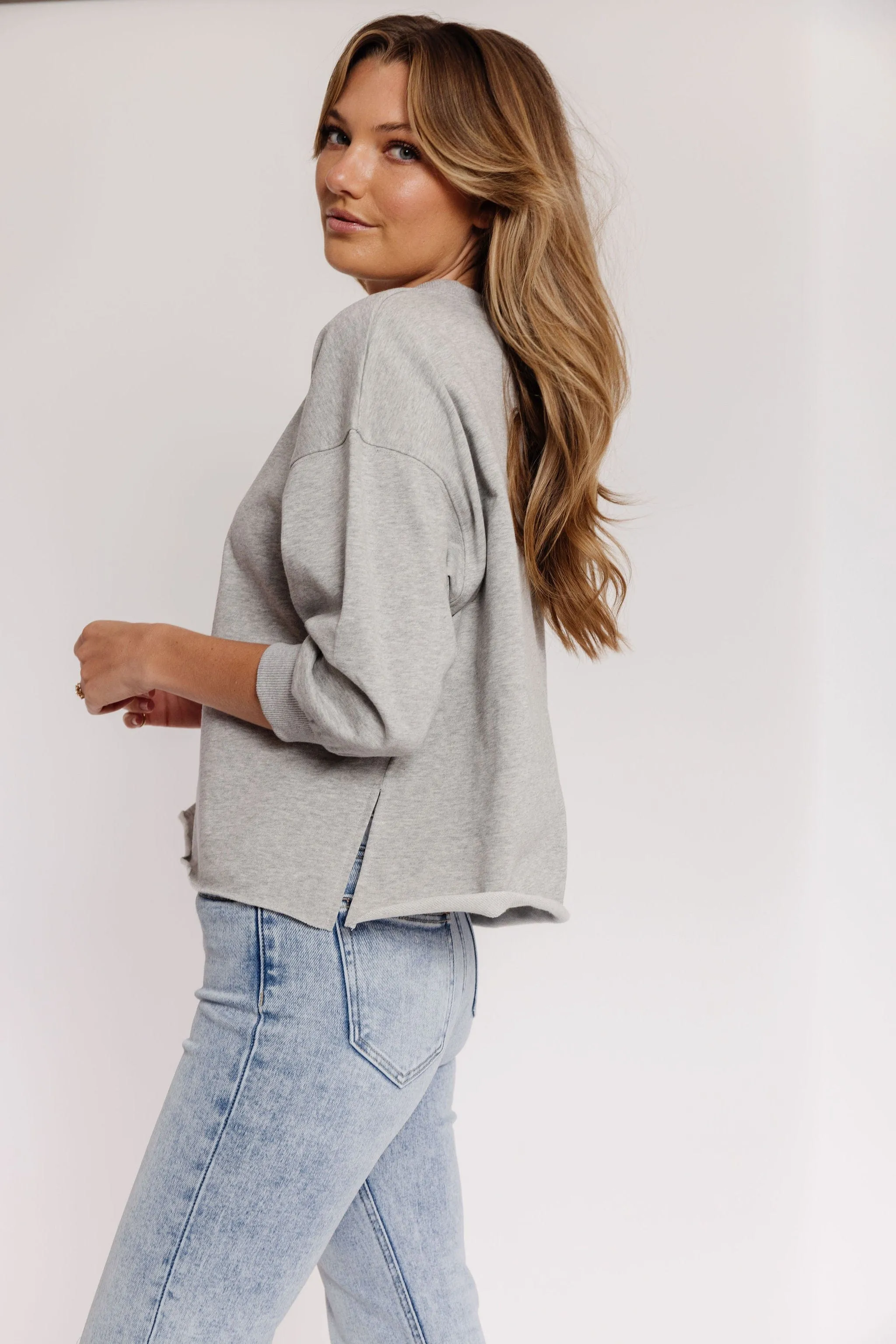 Cozy Evenings Sweatshirt in Grey Melange