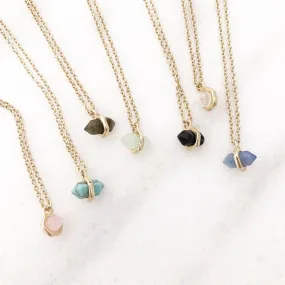 Dainty Collarbone Tiny Semi Precious necklace