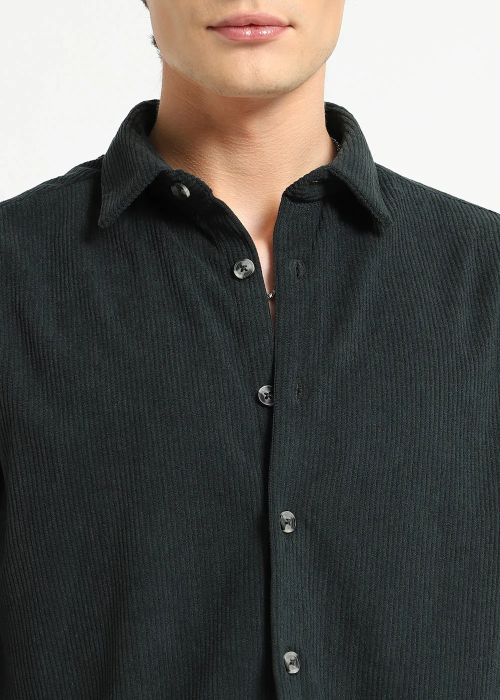 Deep Teal Corduroy Shirt