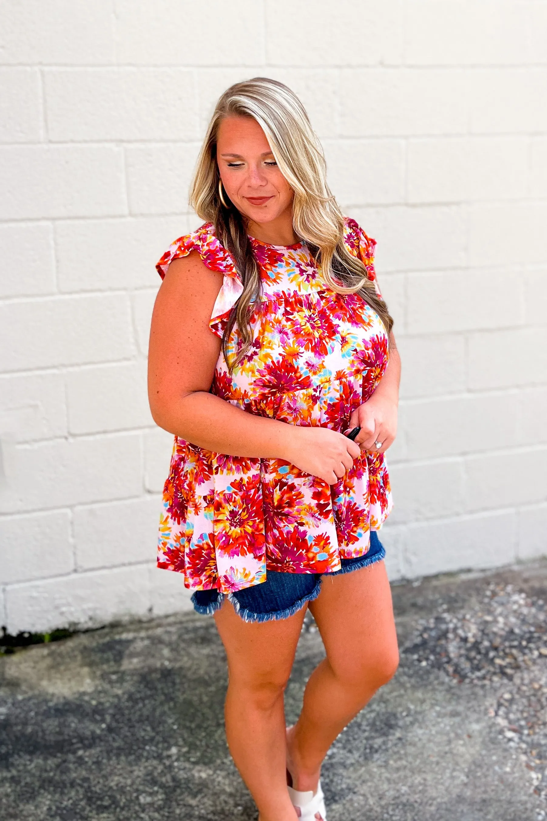 Dreams Of Us Floral Tiered Top