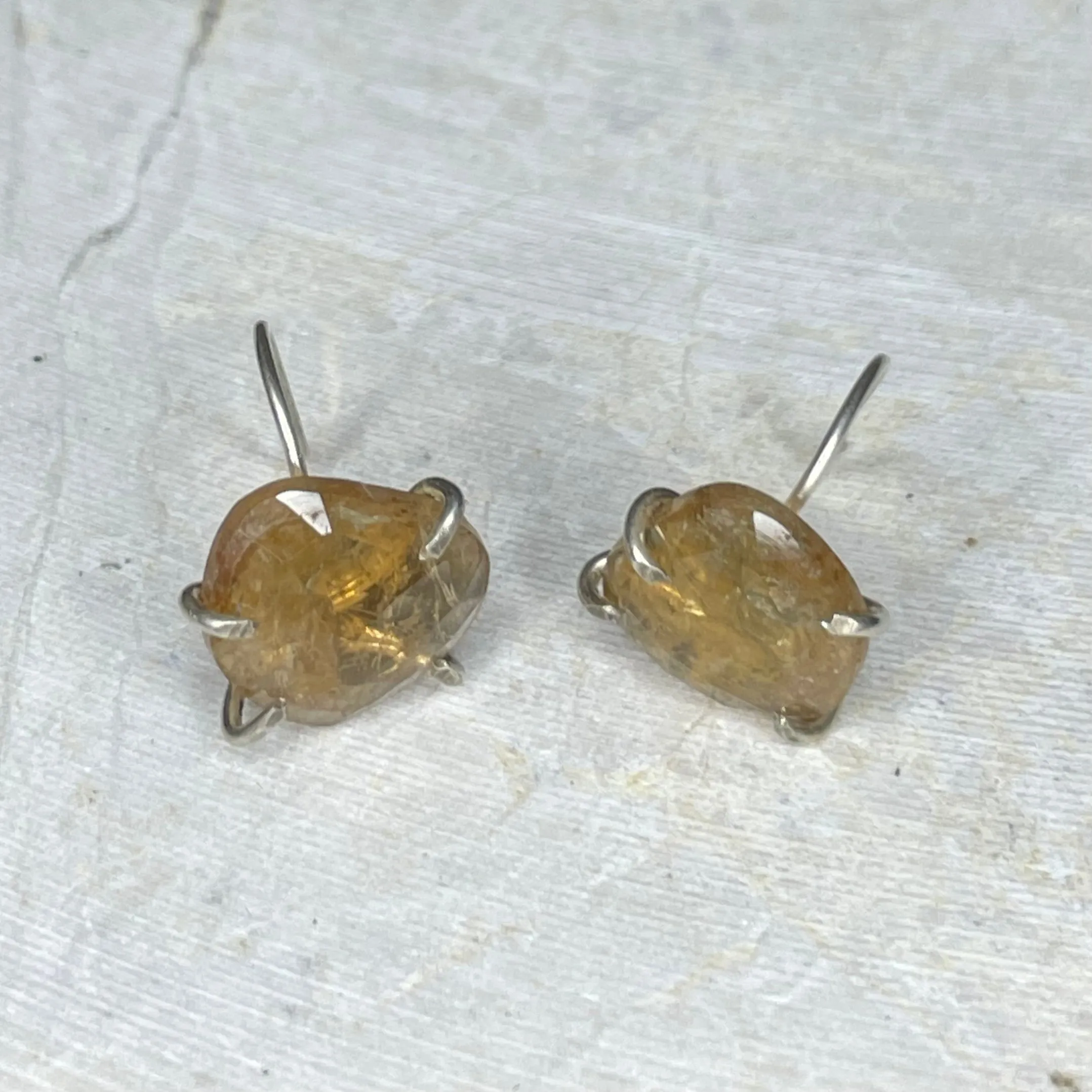 E19 - "Gorgeous Citrine" Prong Earrings