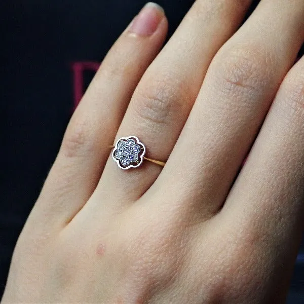 Edwardian Diamond Cluster Ring