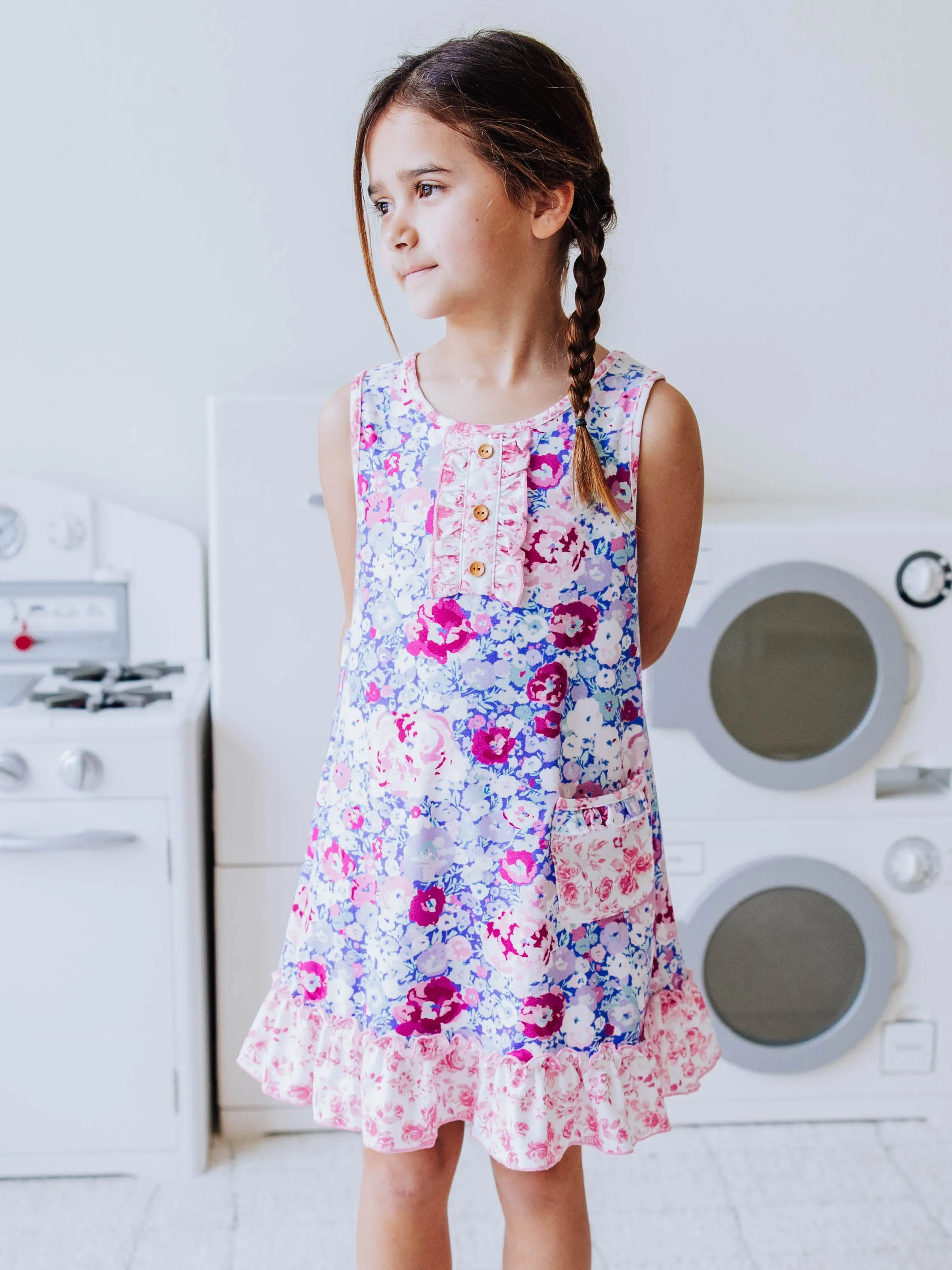 Everyday Play Dress - Pastel Carnations