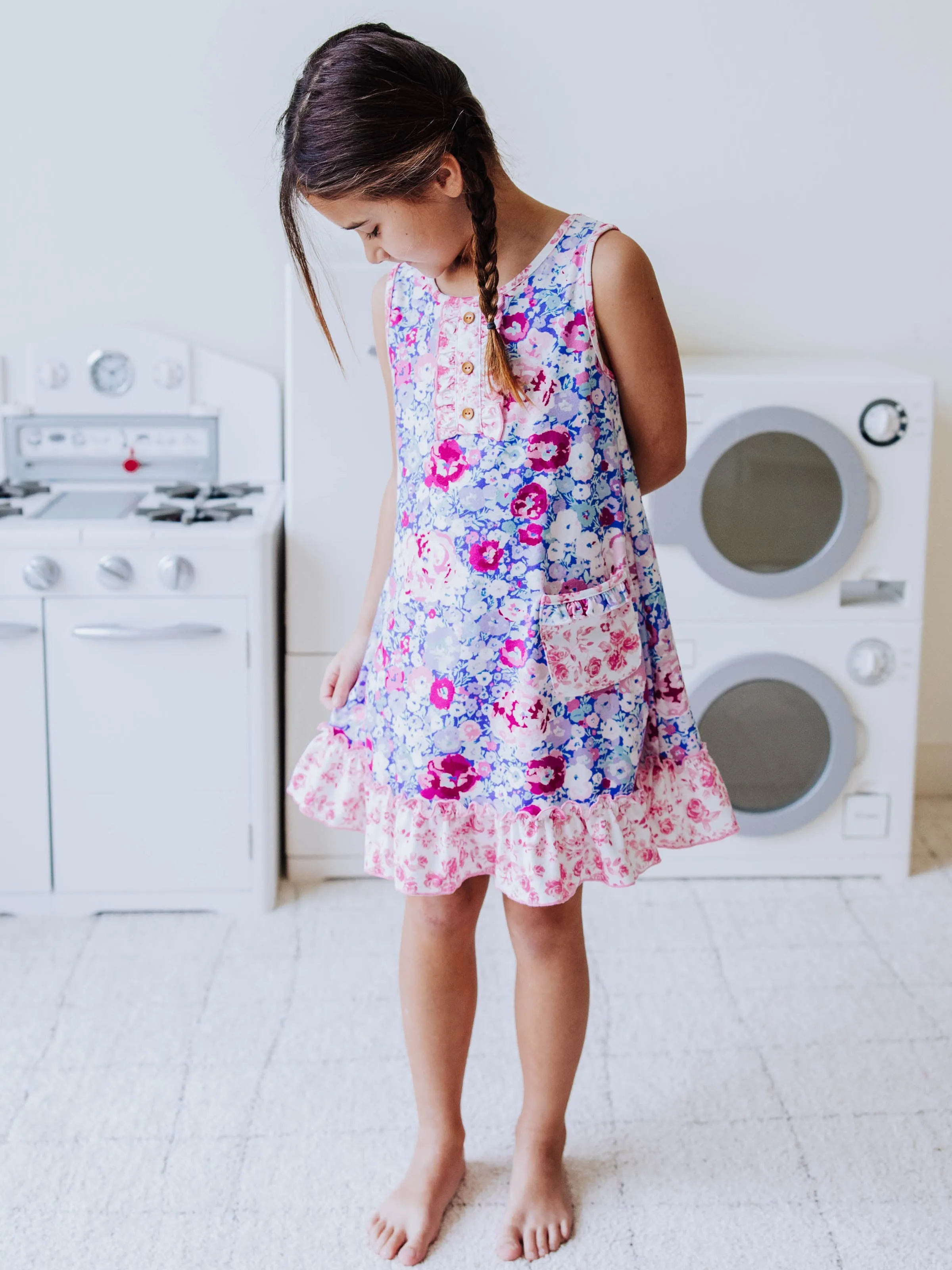 Everyday Play Dress - Pastel Carnations