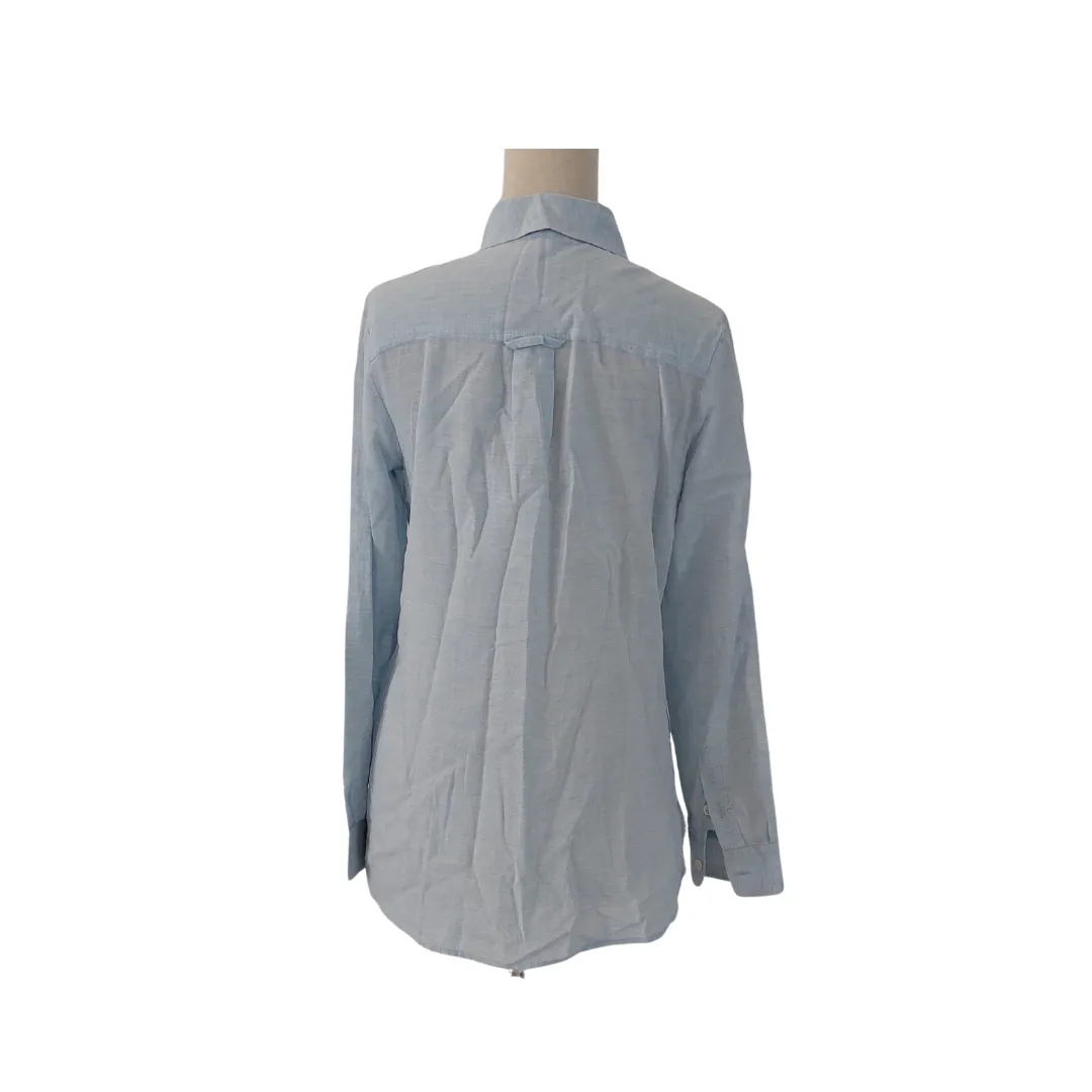 Forever 21 Blue Cotton Collared Shirt | Pre Loved |