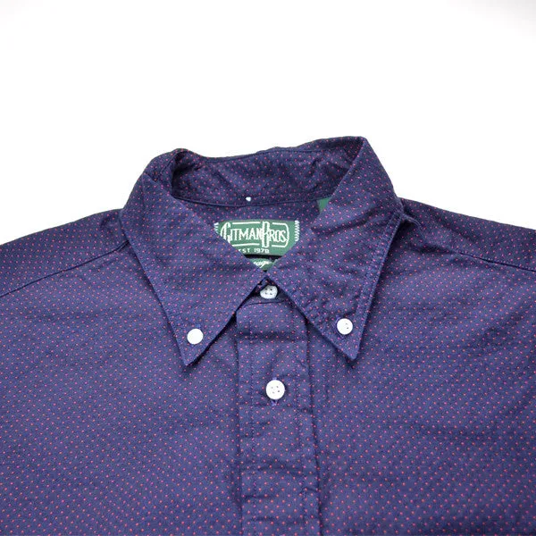 Gitman Vintage - Indigo Pin Dot Shirt - Navy / Red