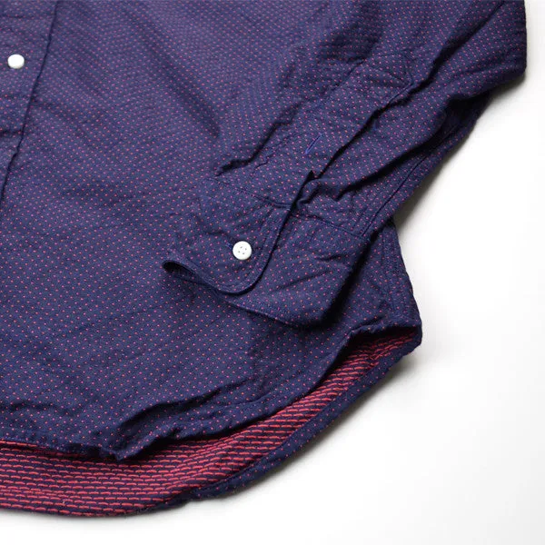 Gitman Vintage - Indigo Pin Dot Shirt - Navy / Red