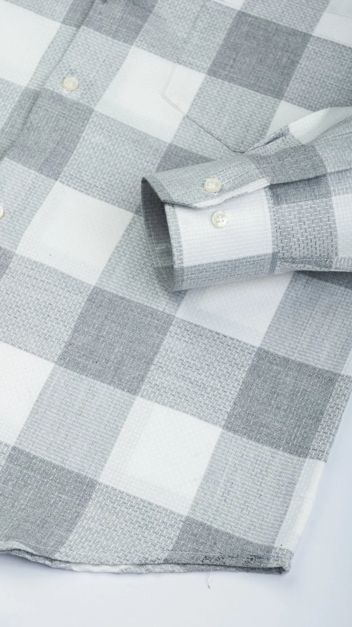 Grey Color Checks Pure Cotton Shirt For Men