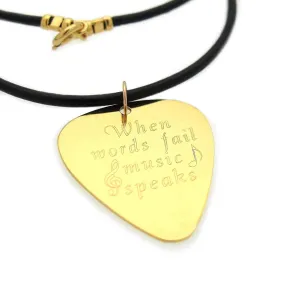 Guitar Pick Necklace - Gift For Musician