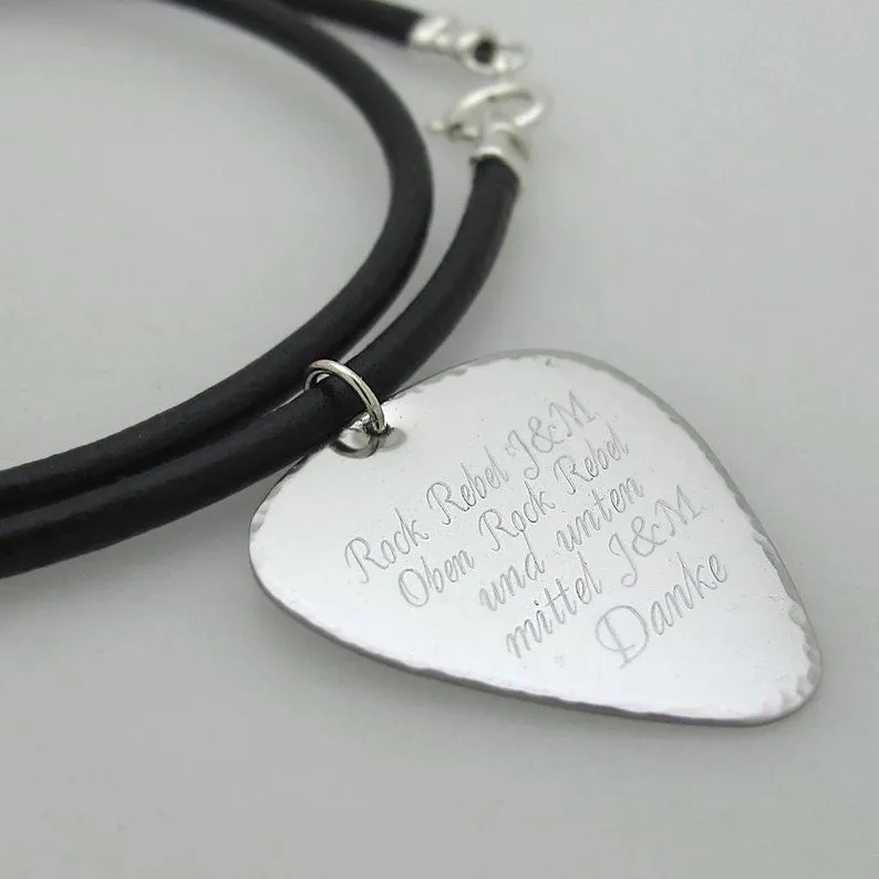 Guitar Pick Necklace - Gift For Musician