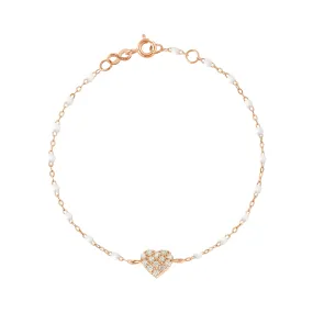 In Love Diamond Bracelet, White, Rose Gold, 6.7"