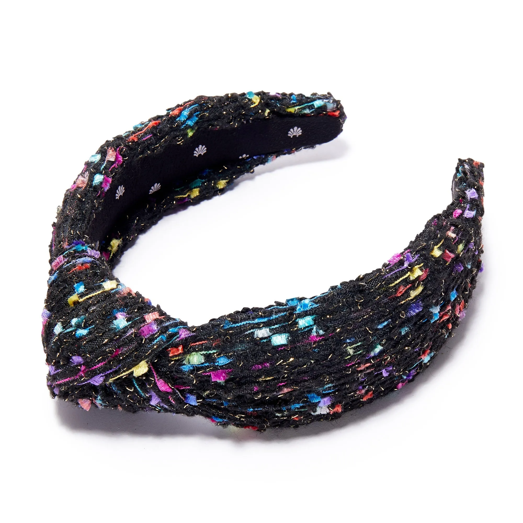 JET SHIMMER CONFETTI KNOTTED HEADBAND