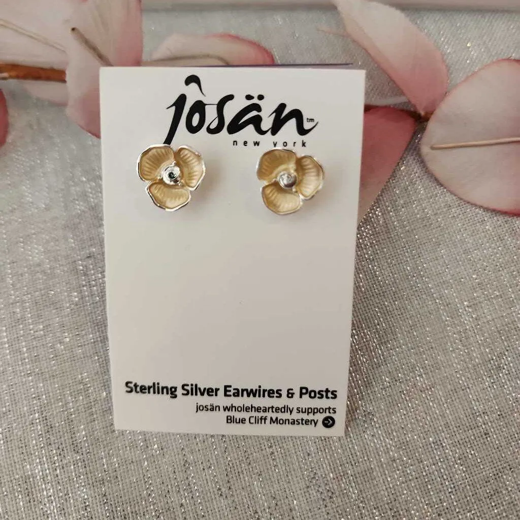 Josan SSP Golden Floral Post Earrings