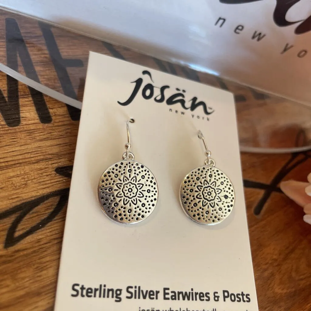 Josan SSW Stamped Floral Earrings