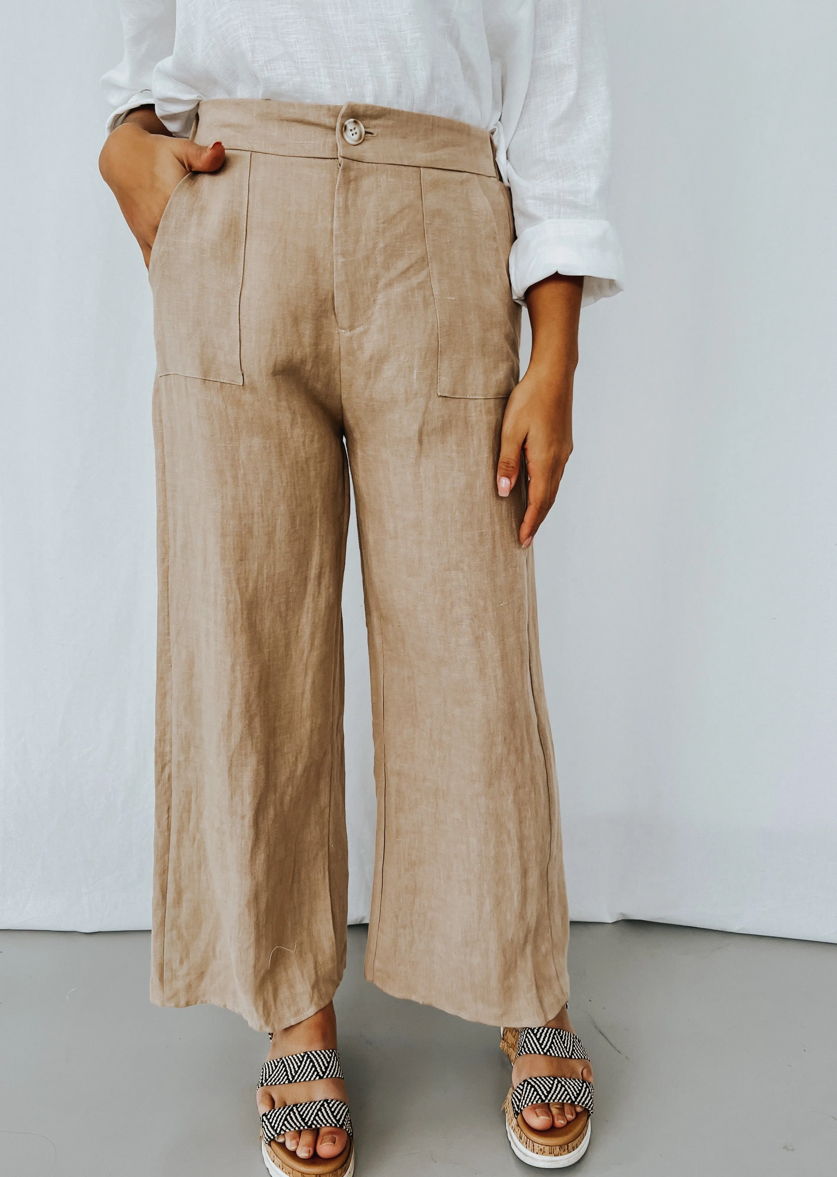 Jude Linen Pants - Natural