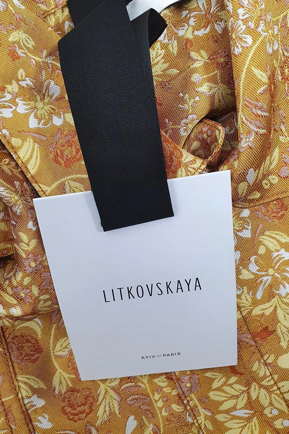 LITKOVSKAYA Rising Sun Yellow Silk Blend Floral Print Jacket (36 | UK 10 | US 6)