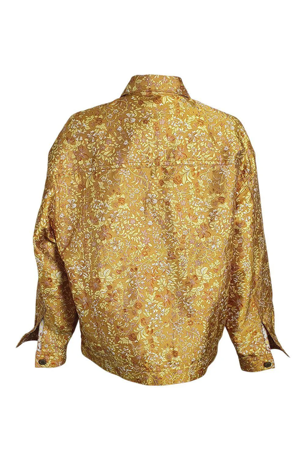 LITKOVSKAYA Rising Sun Yellow Silk Blend Floral Print Jacket (36 | UK 10 | US 6)