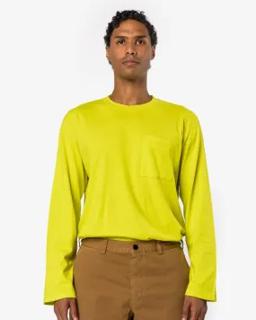 L/S Box Jersey Tee in Citron Army