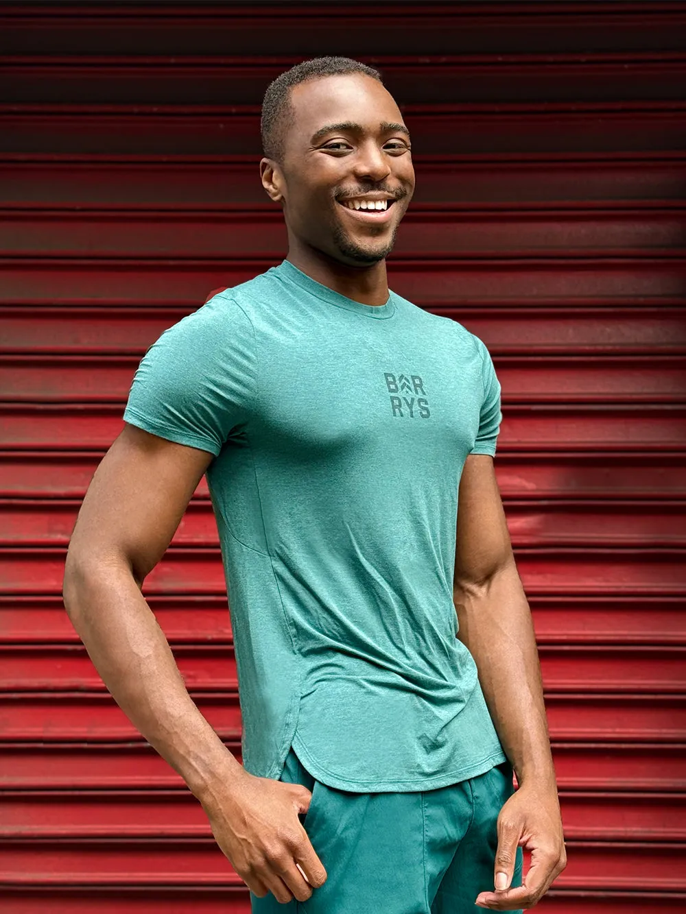 LULULEMON STORM TEAL BALANCER SHORT SLEEVE