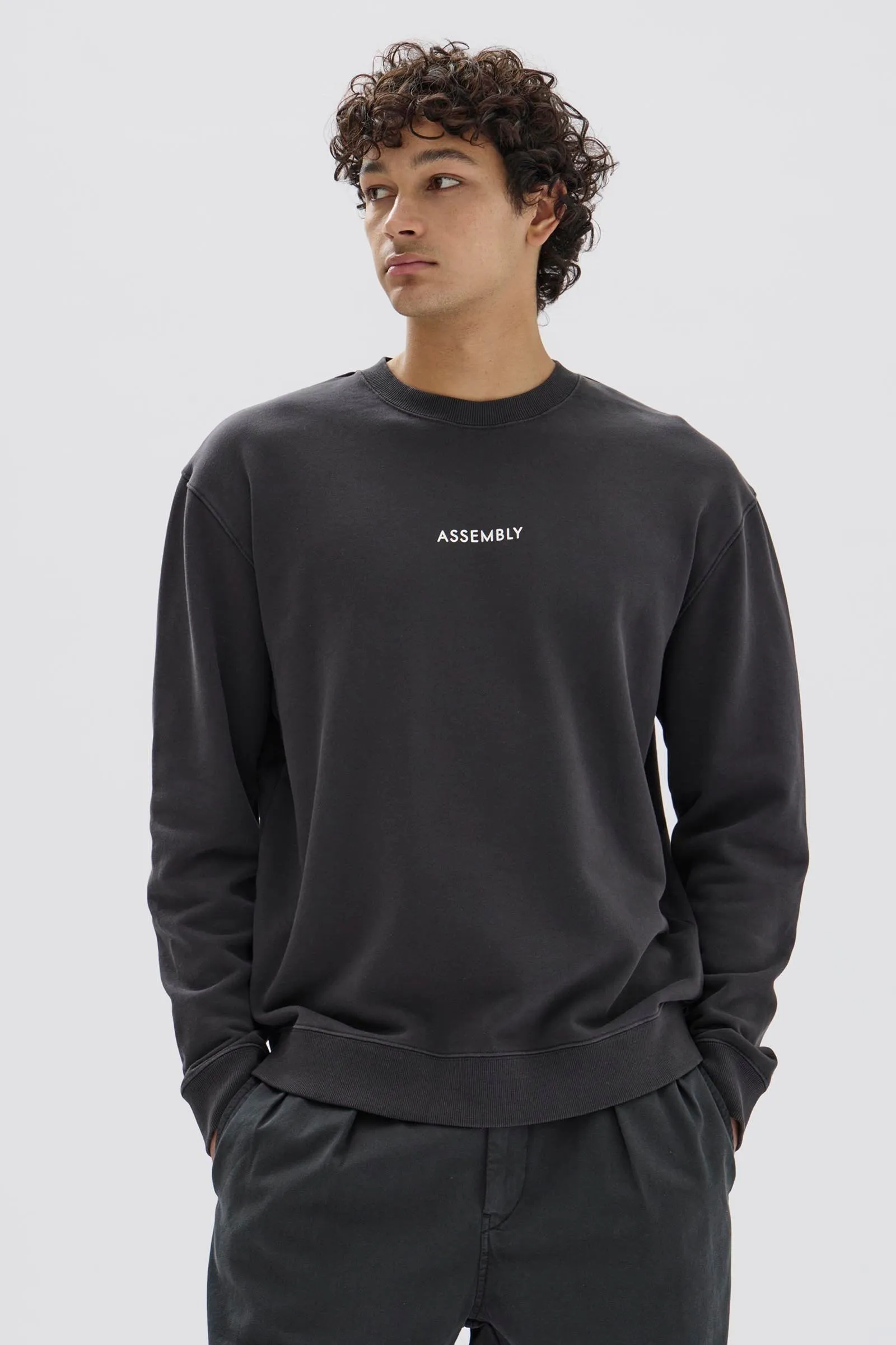 Mens Flocked Fleece Crew