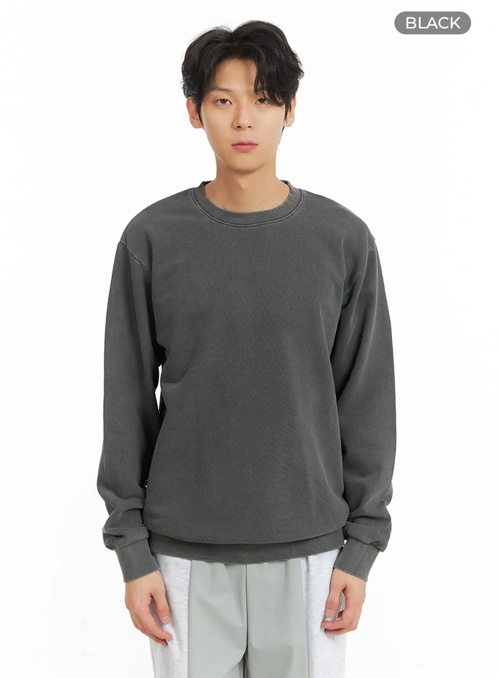 Men's Washed Crewneck Sweatshirt IA401