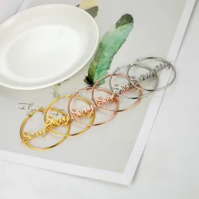 Name Hoop Earrings